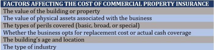 Average insurance cost for small business