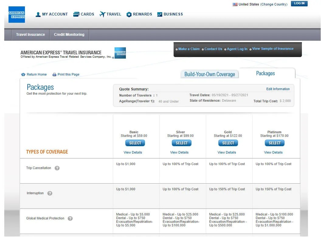 Amex travel medical insurance