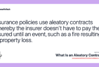 Aleatory contract insurance