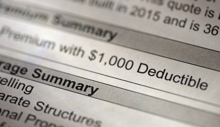 Average homeowners insurance deductible